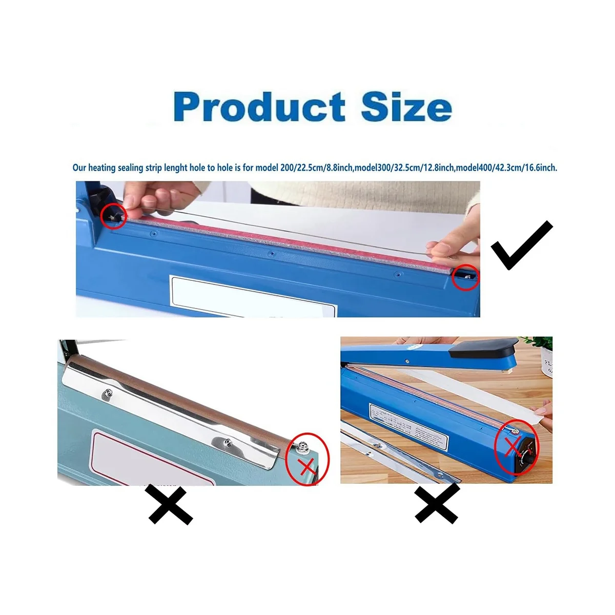 Zgrzewarka impulsowa części zamienne 16 Cal-3mm uszczelnienie termiczne paski PTFE taśmy uszczelniające elementy zamienne 6 Pack