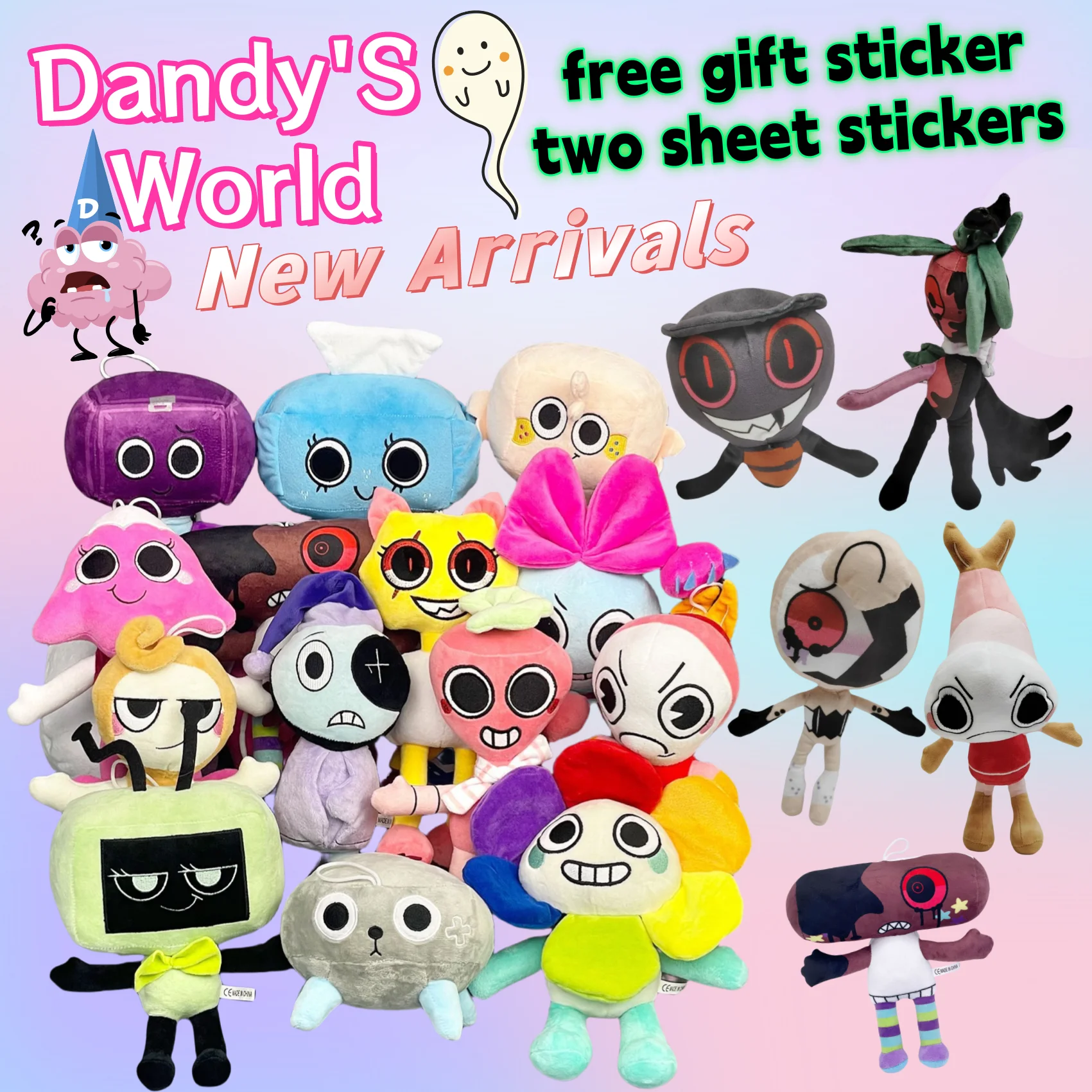 Cute Dandy'S World Plush Game Dandy World Scrap Soft Stuffed Plush Toy Cute Plushie Pillow Dolls For Christmas Gifts