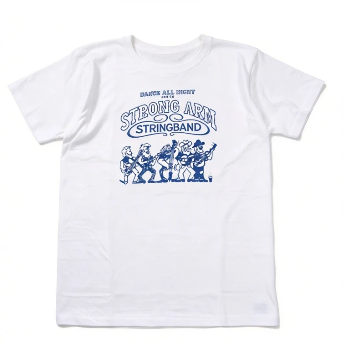 2026 Vintage Band Cartoon Graphic T-Shirt, Retro Music String Band Print Casual Short Sleeve Tee