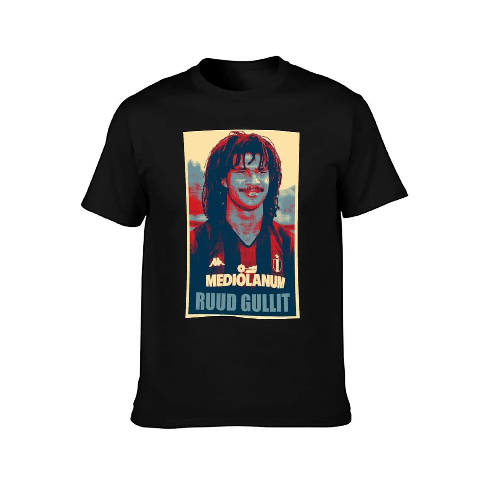 Ruud Gullit T-Shirt, Summer Casual Cotton Tee, Oversized Streetwear Tops, Vintage Graphic Print, Loose Fit Short Sleeve