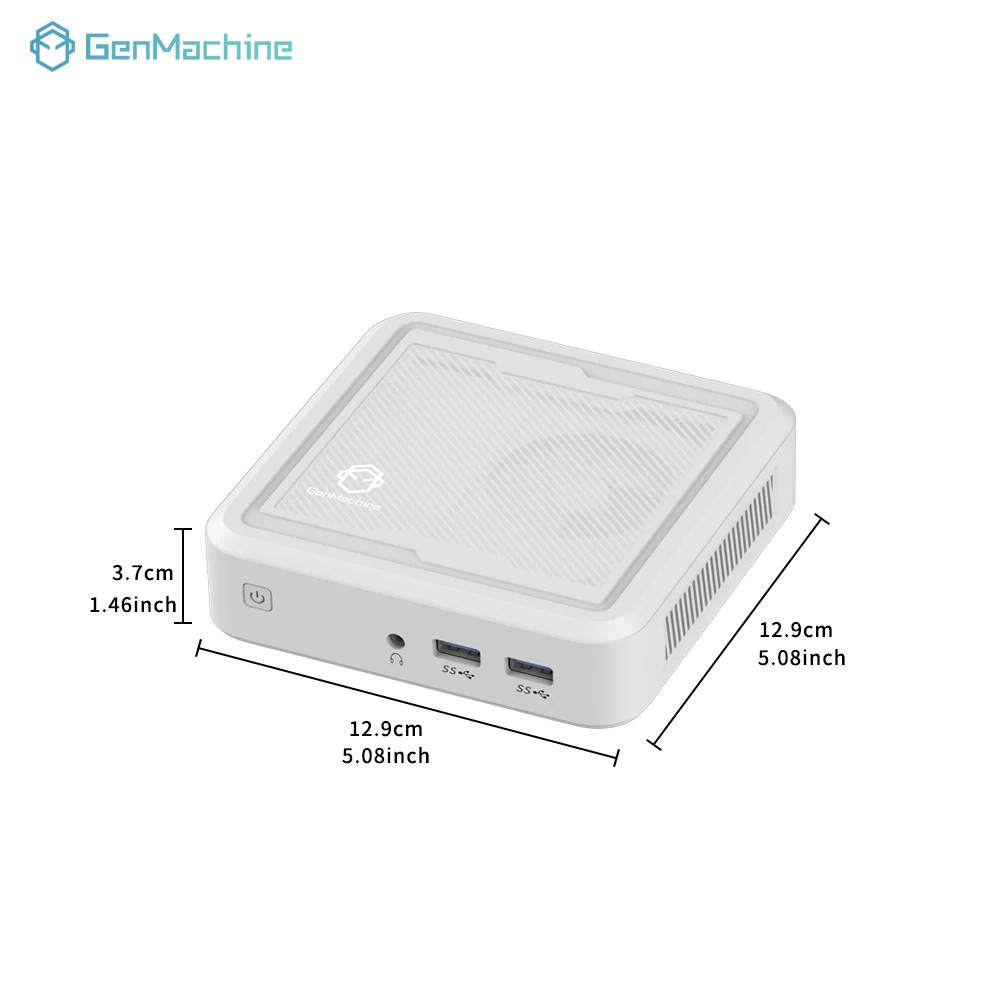 Gemachine Mini PC Lighte AMD Ryzen7 2700U WiFi5 2.2 جيجا هرتز-3.8 جيجا هرتز 4 النوى 8 موضوع وحدة المعالجة المركزية كمبيوتر مكتبي Win11 DDR4 M.2 2280 ألعاب الكمبيوتر