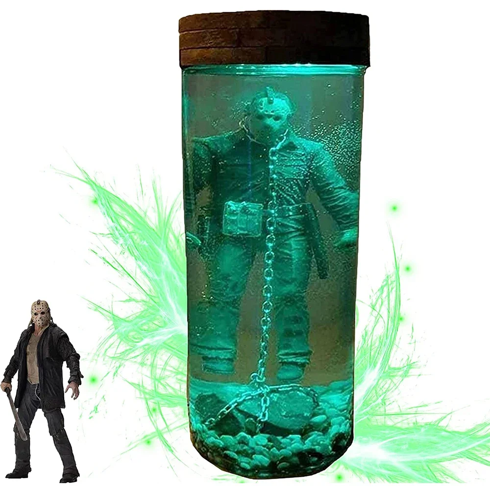 Jason Voorhees Water Lamp Friday The 13th Collector Resin Lamp Part 6 Jason Lives Final Display Home Decorations for Figurine