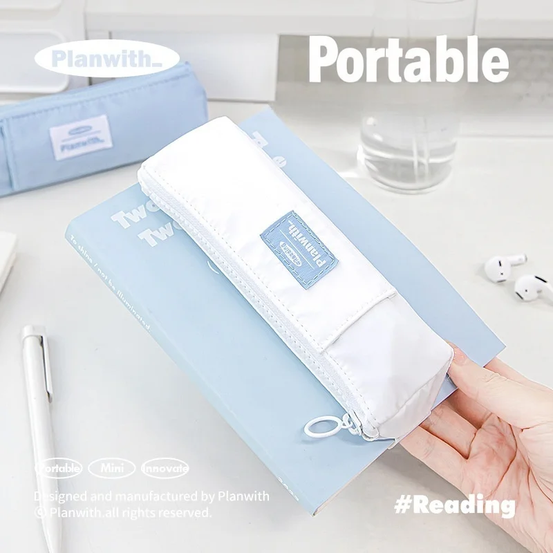 ノートパソコン用伸縮性バンドペンホルダー、大容量ペンケース、キャンバスペンバッグ、ペンスロット付き文房具ジッパーバッグ、学校/オフィス用