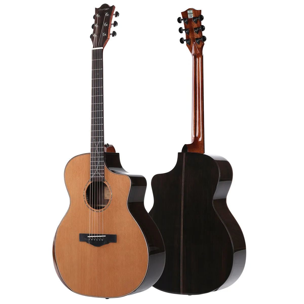 Massive Akustikgitarre aus Zedernholz, Top-Qualität, 41-Zoll-Cutaway-Palisanderkorpus STANSEN T-910 Guitarra