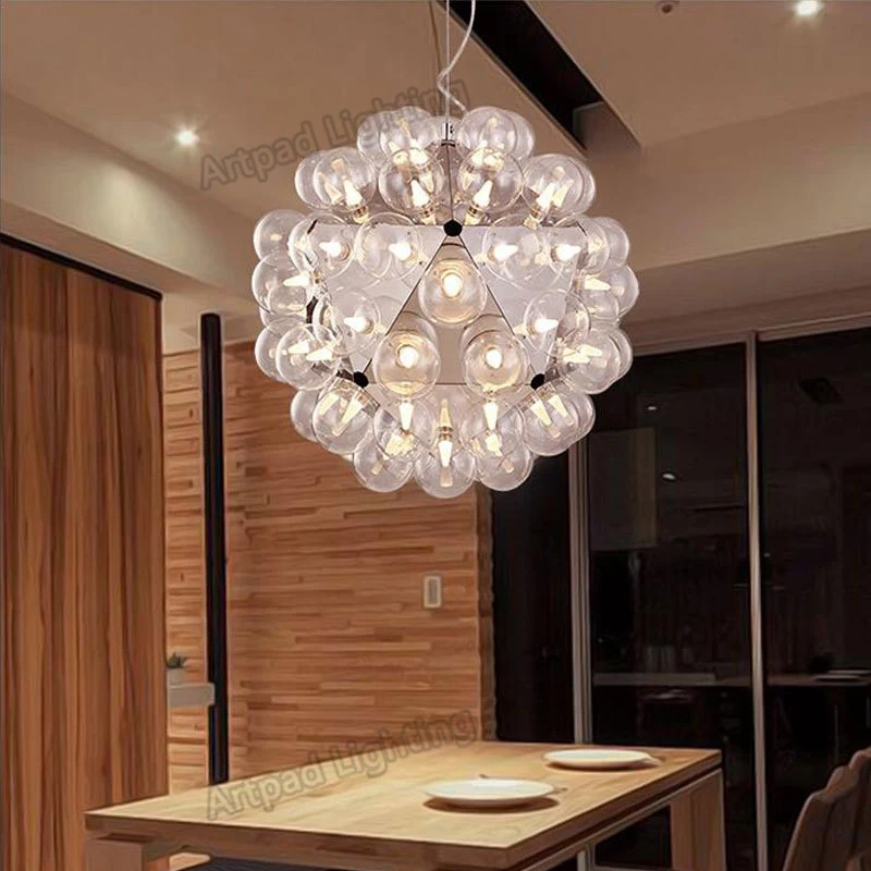 Italië Ontwerp Glas Bubble Led Hanglamp Voor Slaapkamer Trap Paardebloem Kroonluchter Decor Led Villa Lamp G4 Led Lamp Inbegrepen