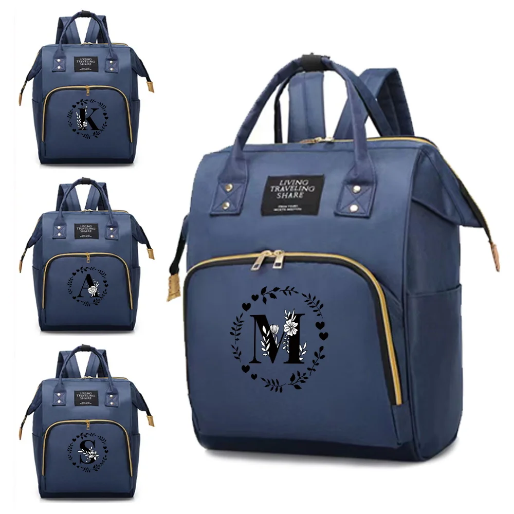 Large Capacity Mommy Backpack Convenient Bottle Nursing Bags Garland Letter Series Diaper Bag Travel Essentials Nappy Organize