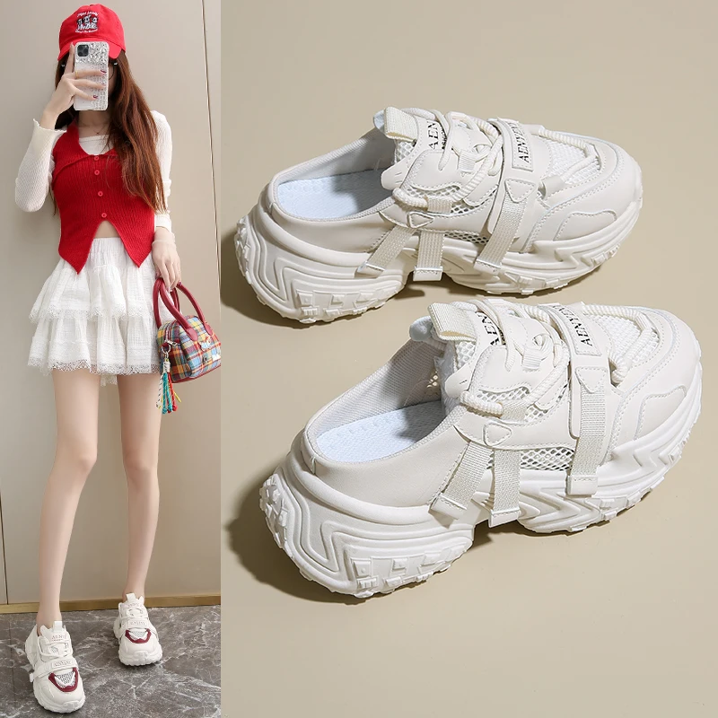 

Women Shoes 2025 New Autumn Trendy Brand Torre Female Thick Sole Increased Casual Flow Reflective Sports Running Trendy Shoes