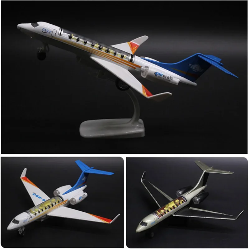 25.5CM G650 ARJ21 Plane Model Toy Airlines With sound light Base Alloy Aircraft Plane Collection Toy Gift for kids Display