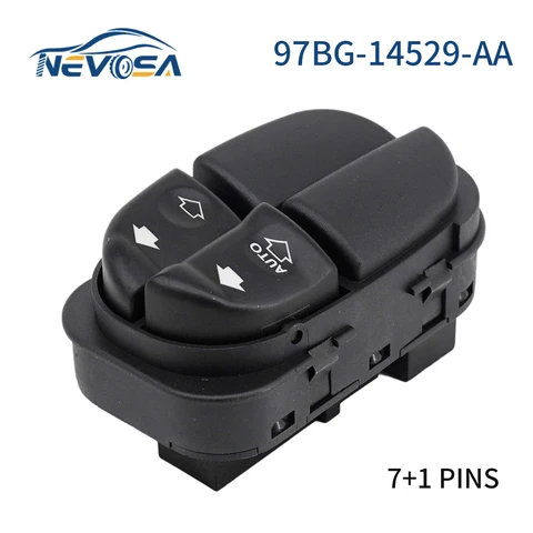 Novosa 97BG-14529-AA для Ford Mondeo 1997-2001 главный выключатель управления стеклоподъемником 97BG14529AA 7 + 1 контактный светильник