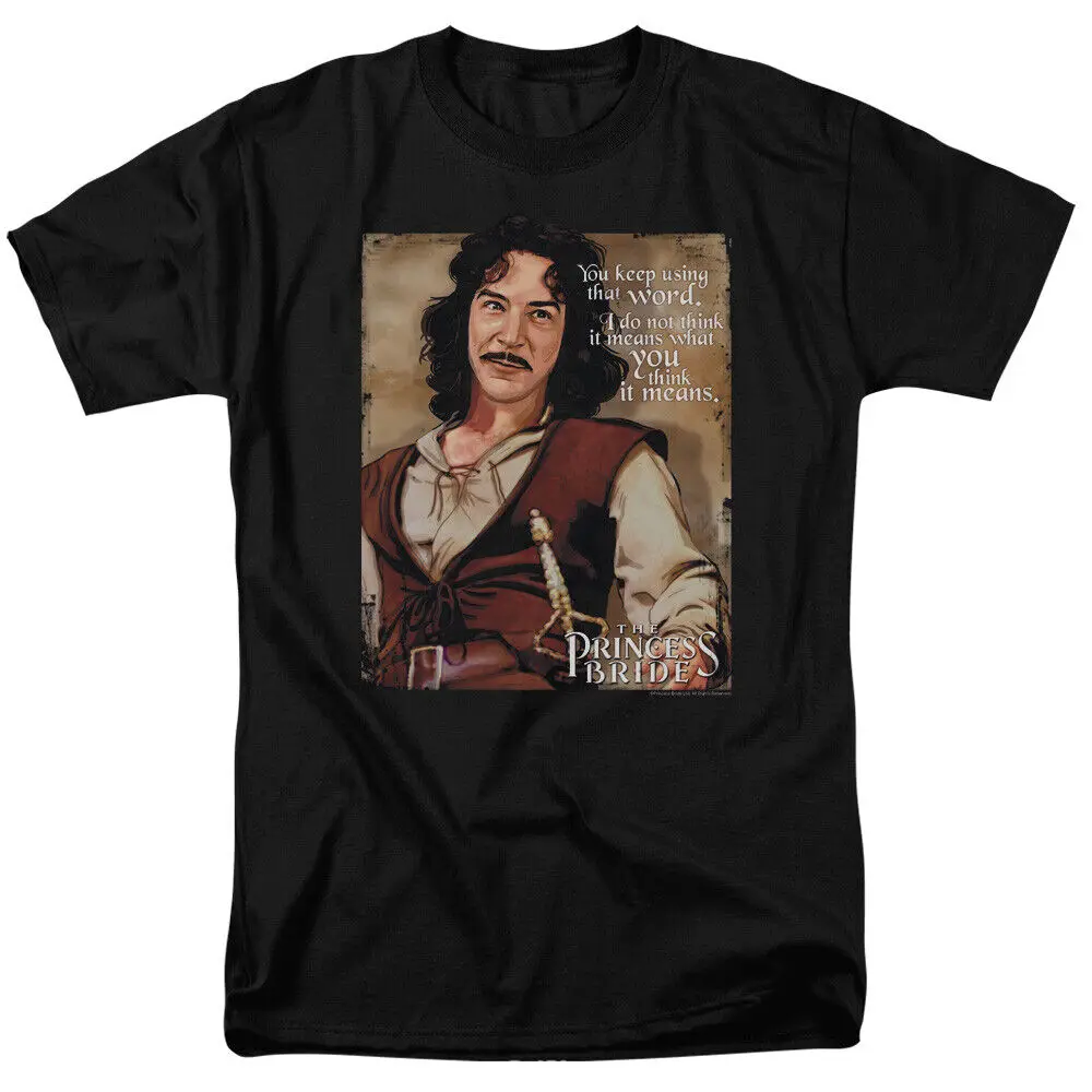 The Princess Bride Word T Shirt Mens Licensed 80s Movie Inigo Black