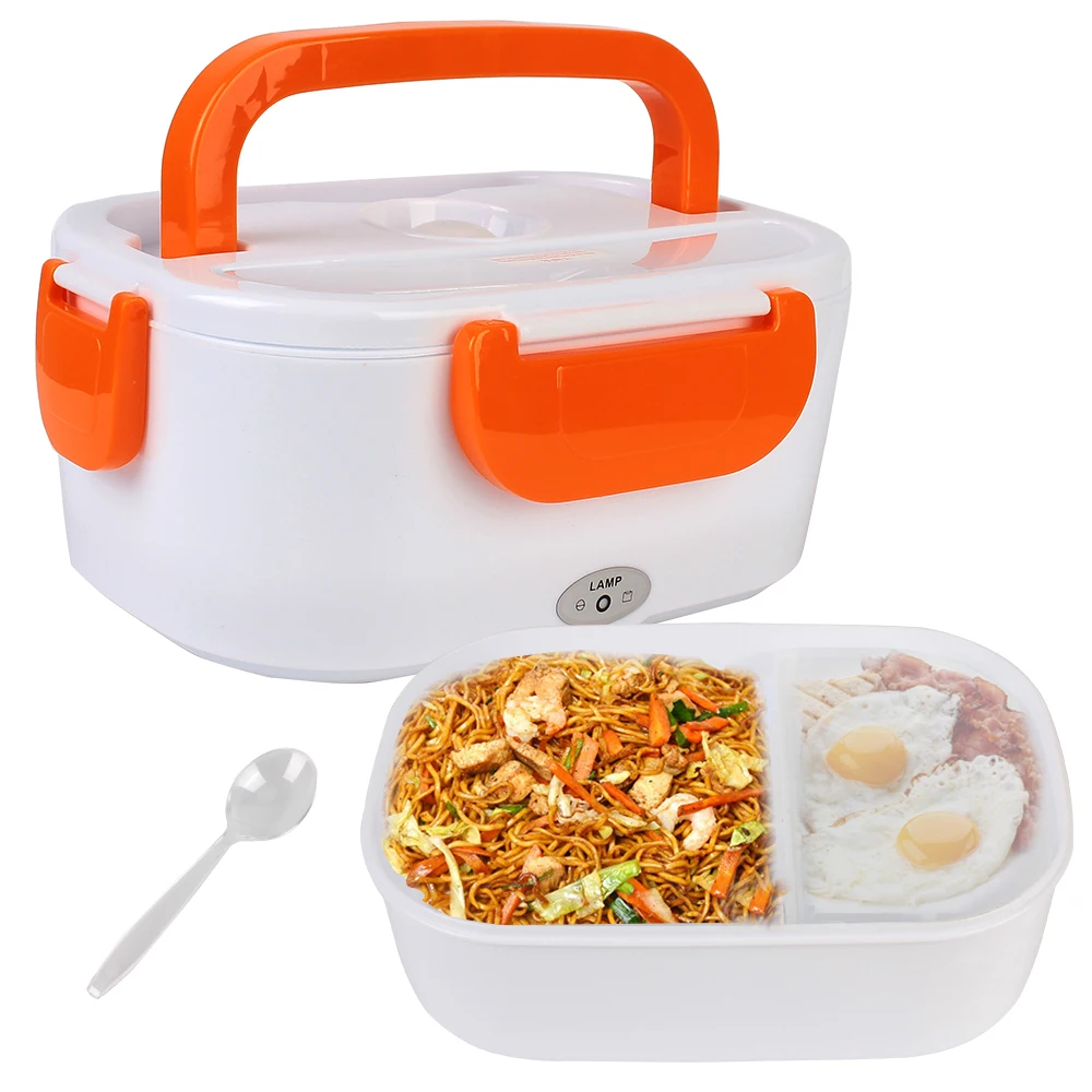 Electric Heated Lunch Box Dinnerware Travel Car Work Heating Bento Box Portable 12V 220V EU Plug Fast Heating Food container