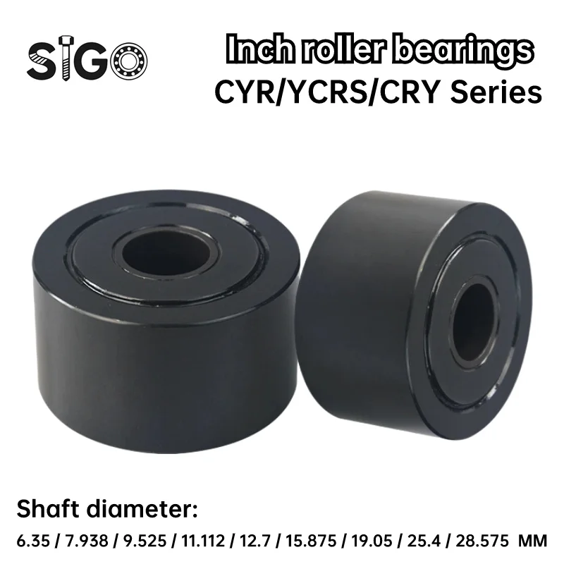 1PCS CYR 1 S 1/8 S YCRS-16 18 Inner Diameter 6.35 7.938 9.525 11.112 mm  Yoke Type Track Rollers Inch System CAM Follower Black