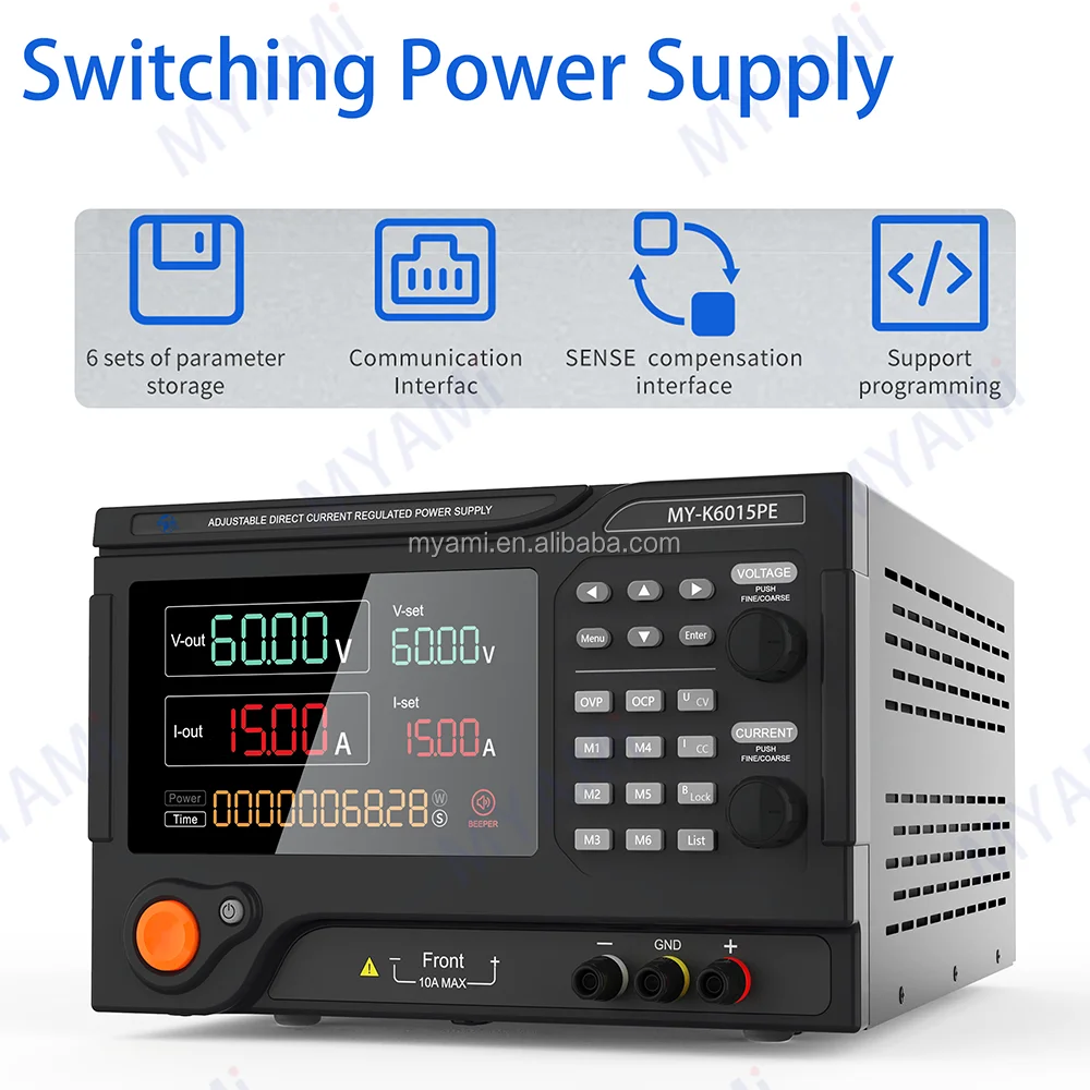 MYAMi Single Phase Voltage Regulator 60V 15A Adjustable Bench Programmable Laboratory DC Switching Power Supply For Machines