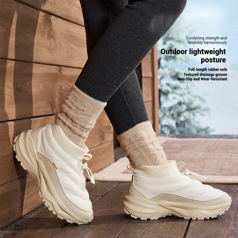 361 Degrees Women Winter Boots High-Top Abrasion-Resistant Thermal All-Terrain Fleece Lined Ice Grip Sneakers Female 682542215A view 3