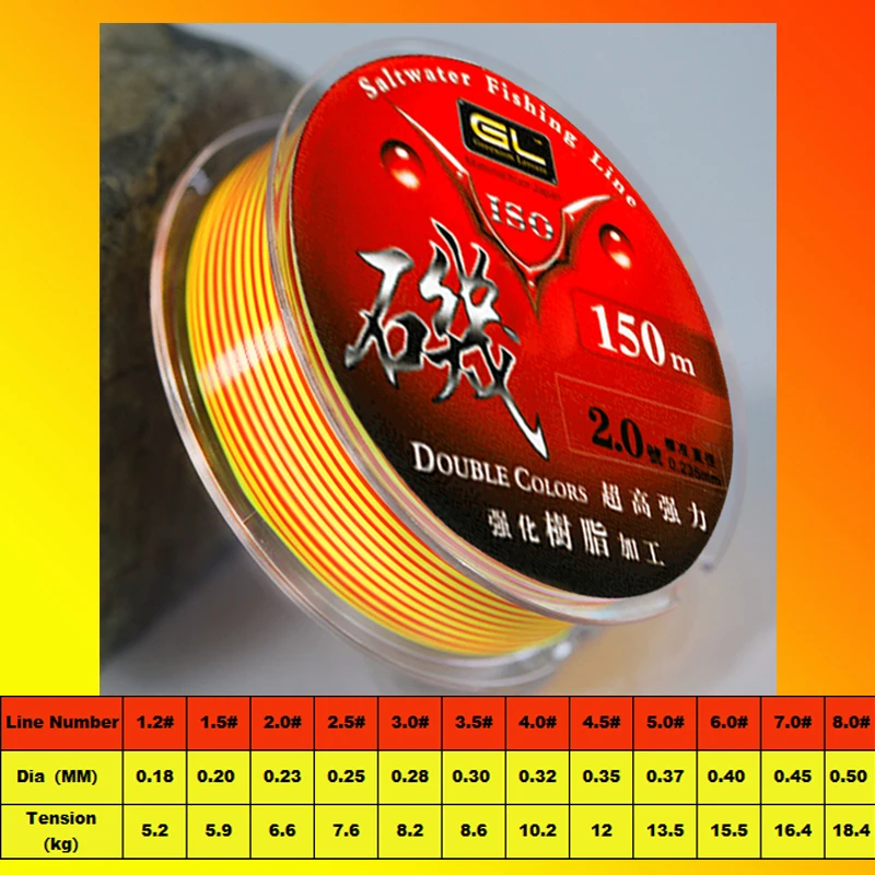 150m Rock Fishing-Line Semi-Floating Fishing Special Line 4 Colors High Quality Monofilament Nylon Lure Sea Pole Fishing Line