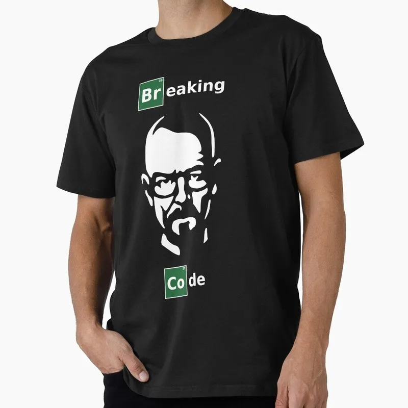 Breaking Code Short Sleeve Graphic T‑Shirt for Programmer Software Engineers Geek IT Developer Fan Gift Tees S-6XL