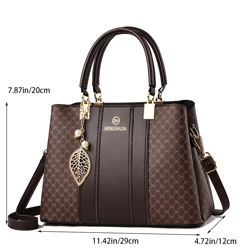 Stylish Leather Small Shoulder Crossbody Bag Women's Classic Handbag Daily Commute Bag