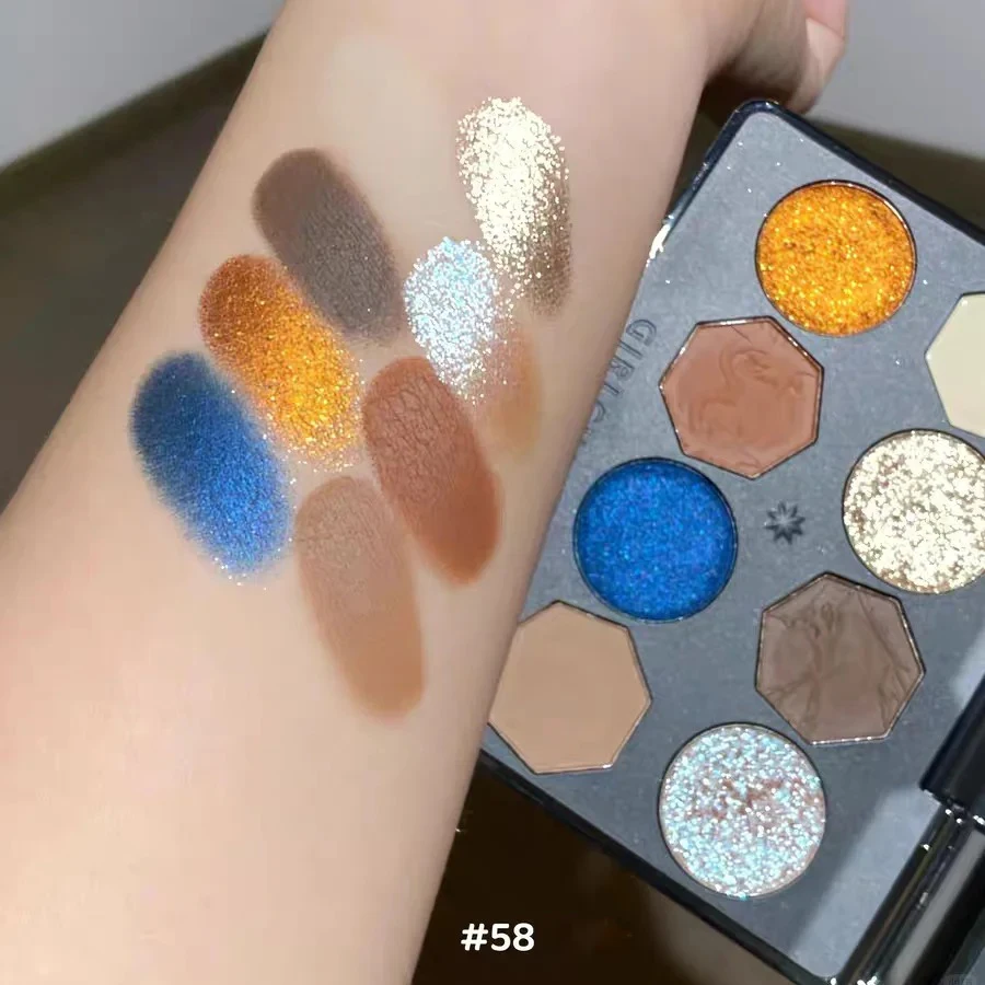 Girlcult 8 Color Eyeshadow Palette Smoky Neutral Duochrome Long Lasting Highly Pigmented Matte Shimmer Makeup for Daily Glam