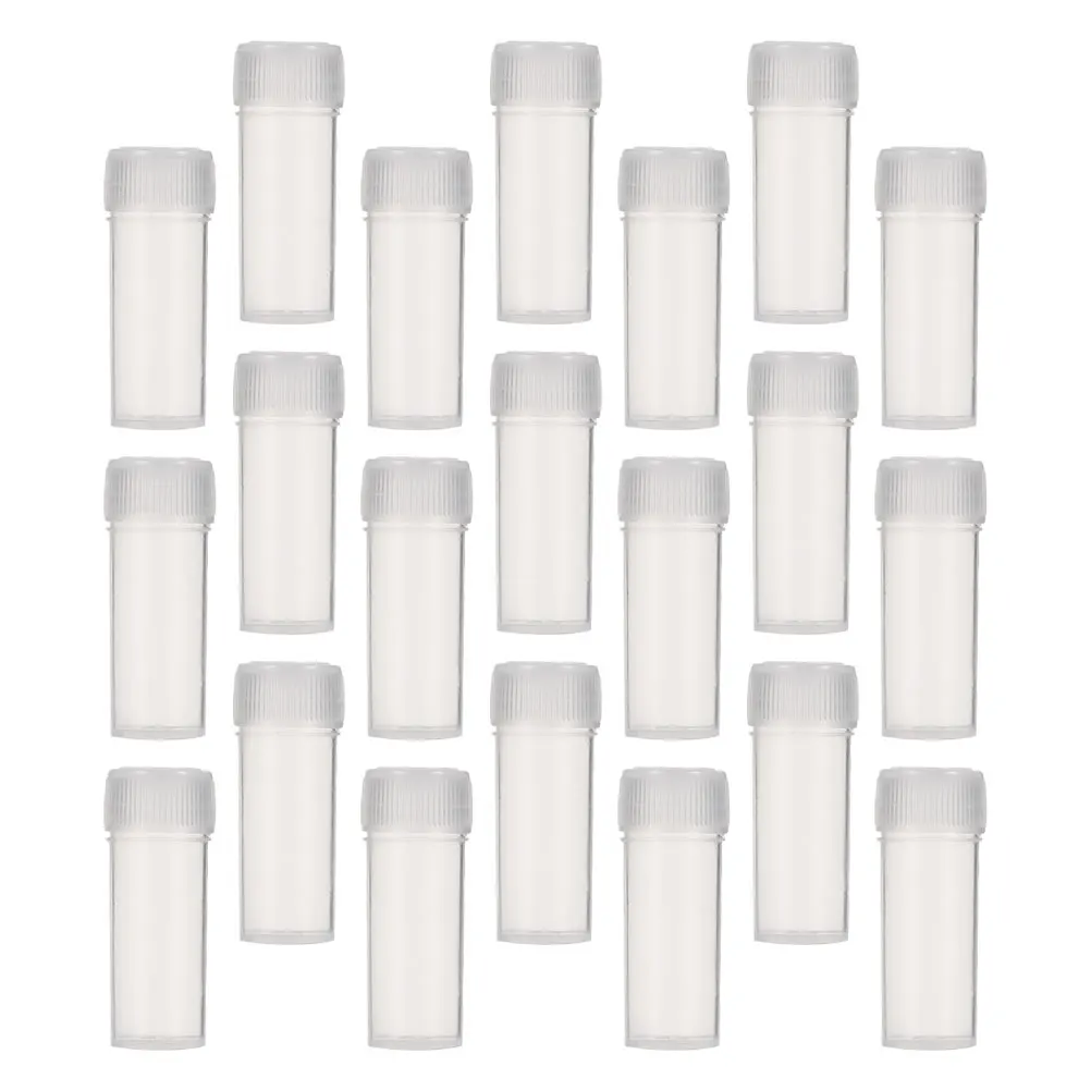 

120Pcs Refillable Bottles Plastic Vials 5ml Clear Sample Containers Leak Proof for Travel Hospital Lab Use