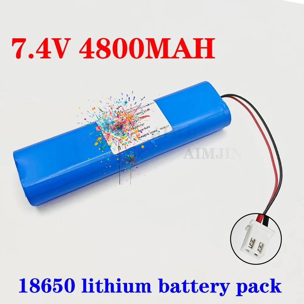 

7.4V, Suitable for Headlights/CCTV/cameras 2S2P Battery Pack 18650 Lithium-ion Battery 4800mAh