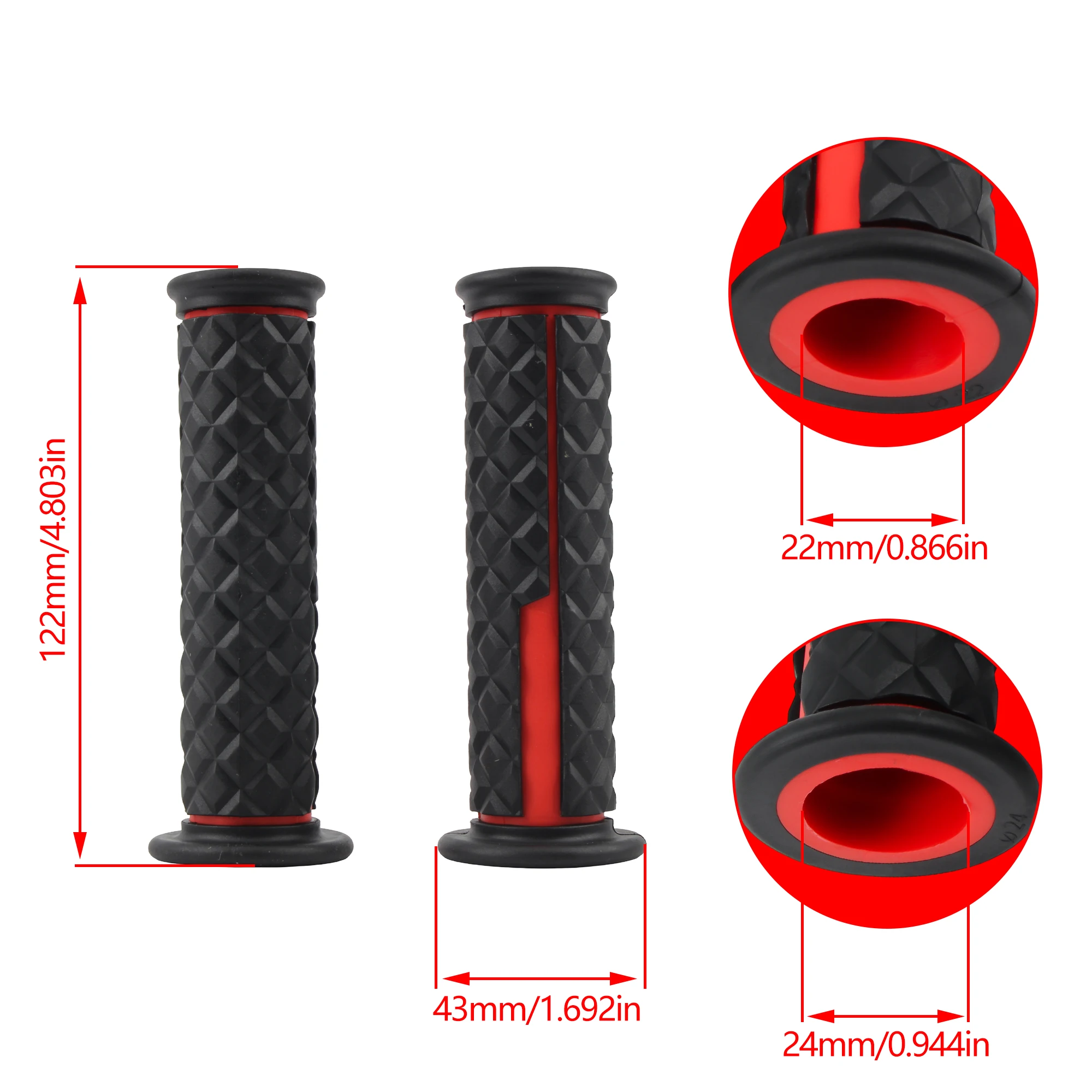 دراجة نارية القبضات مقود 7/8 "22 24 مللي متر ل KTM ياماها بيتا العالمي اكسسوارات حفرة الترابية دراجة موتوكروس دراجة نارية قبضة #6