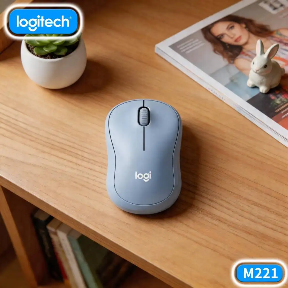 Logitech M221 Wireless Mouse - SilentTouch Keys, Noise Block System, Smooth Glide, Desktop Laptop PC Mac Kits