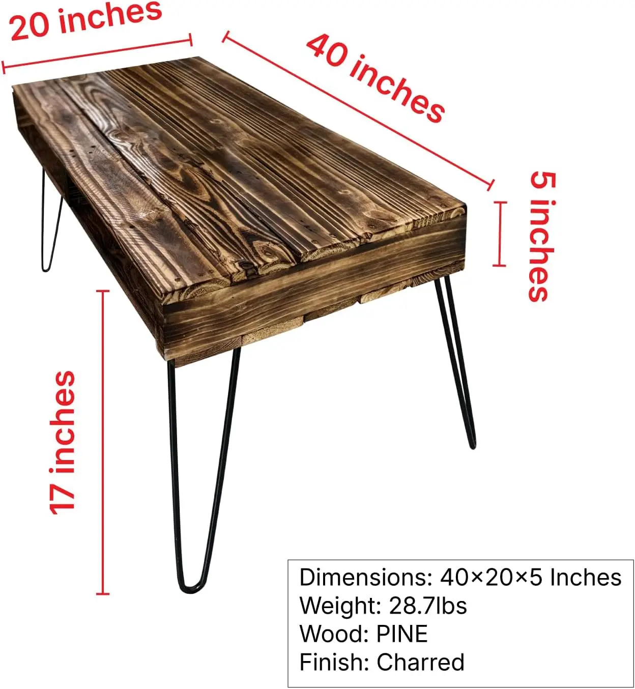 Pallet Coffee Table – Handmade Living Room Furniture, Coffee Table For Office, Side Coffee Table, Vintage Table | Elegant