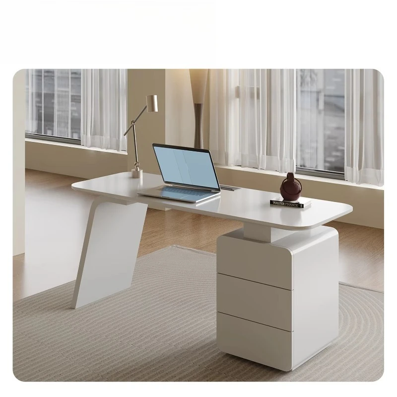 

Modern Desk Furniture White Basic Executive Luxury Manager Desk with Drawers