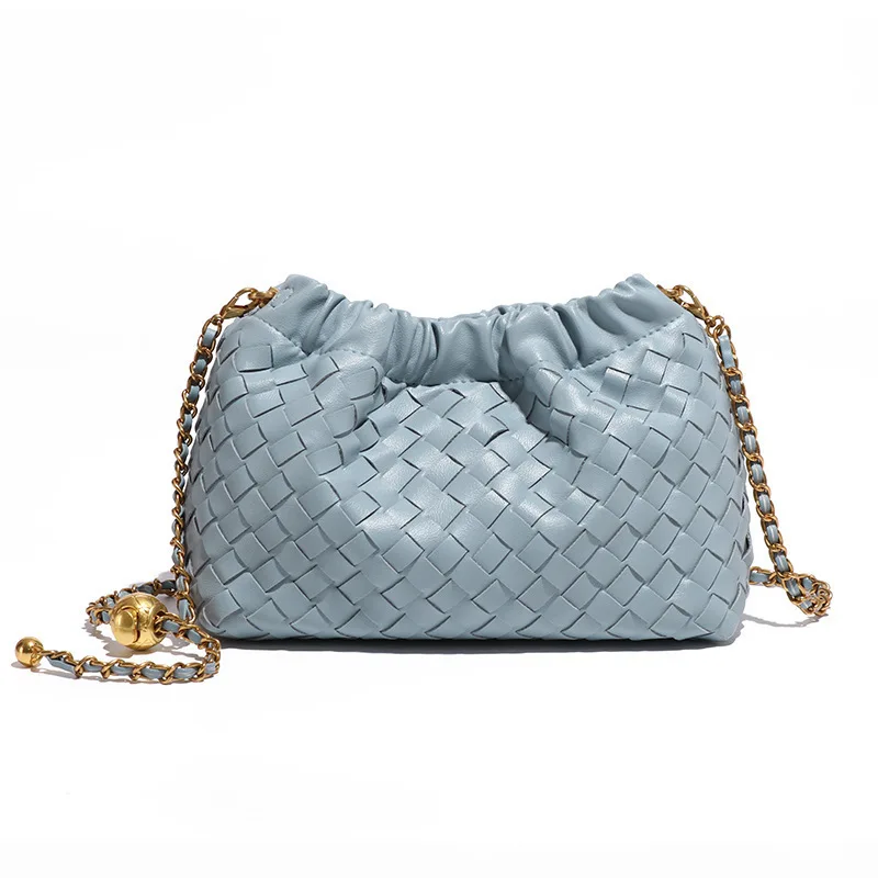 Bolso tejido a mano 2026, bolso nube, cadena pequeña, bolso bandolera, bolso de hombro versátil de lujo ligero para mujer, a la moda