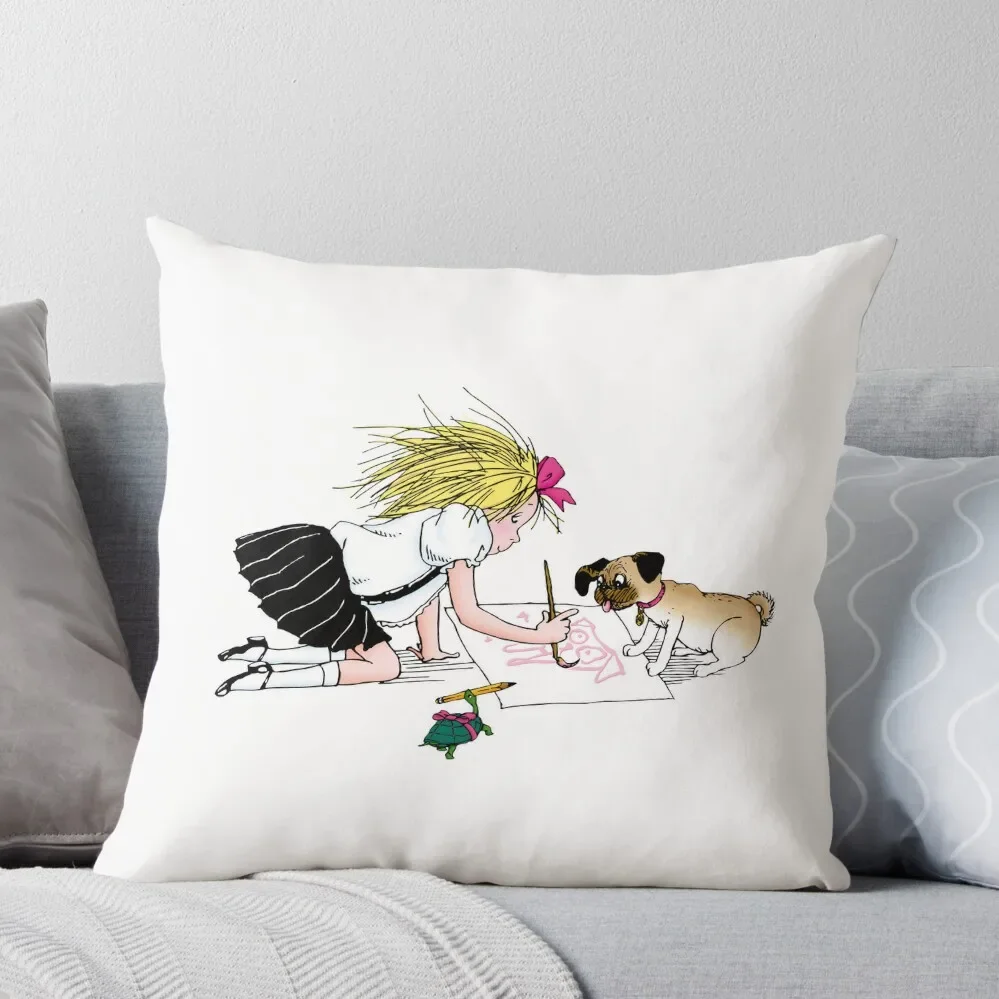 

Eloise and the gang painting Throw Pillow Decorative pillow case Plaid Sofa