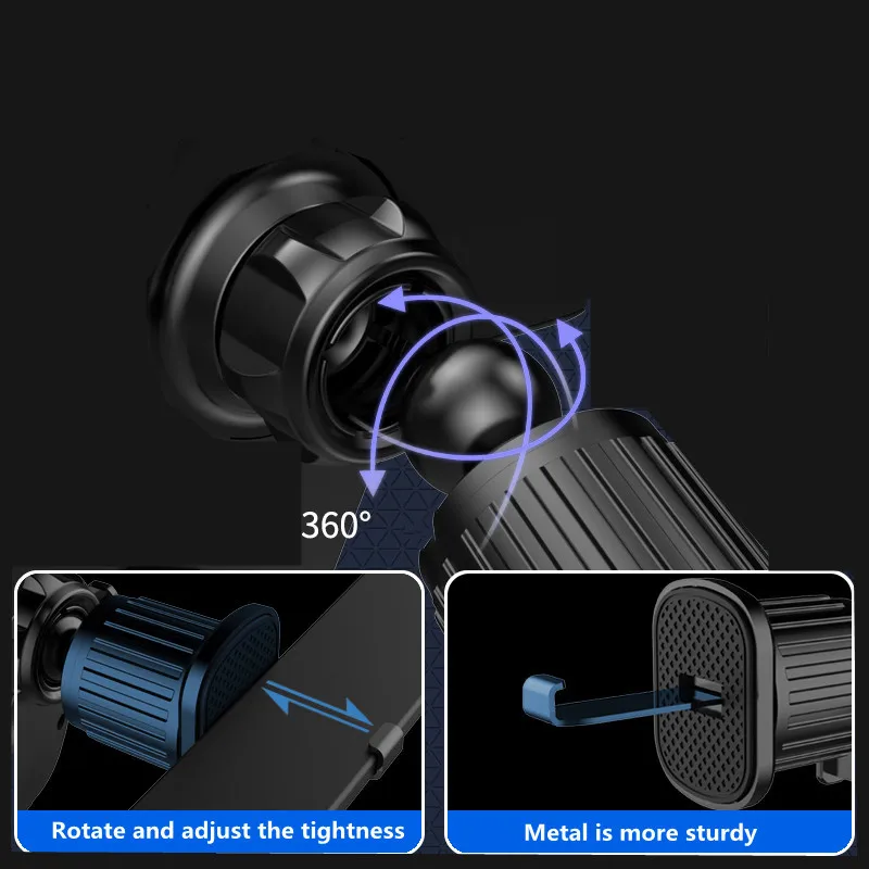 Gravity Car Phone Holder for 4.7-7 inch Mobile Phone Car Air Vent Phone Mount Universal Shockproof GPS Clip Smartphone Stand