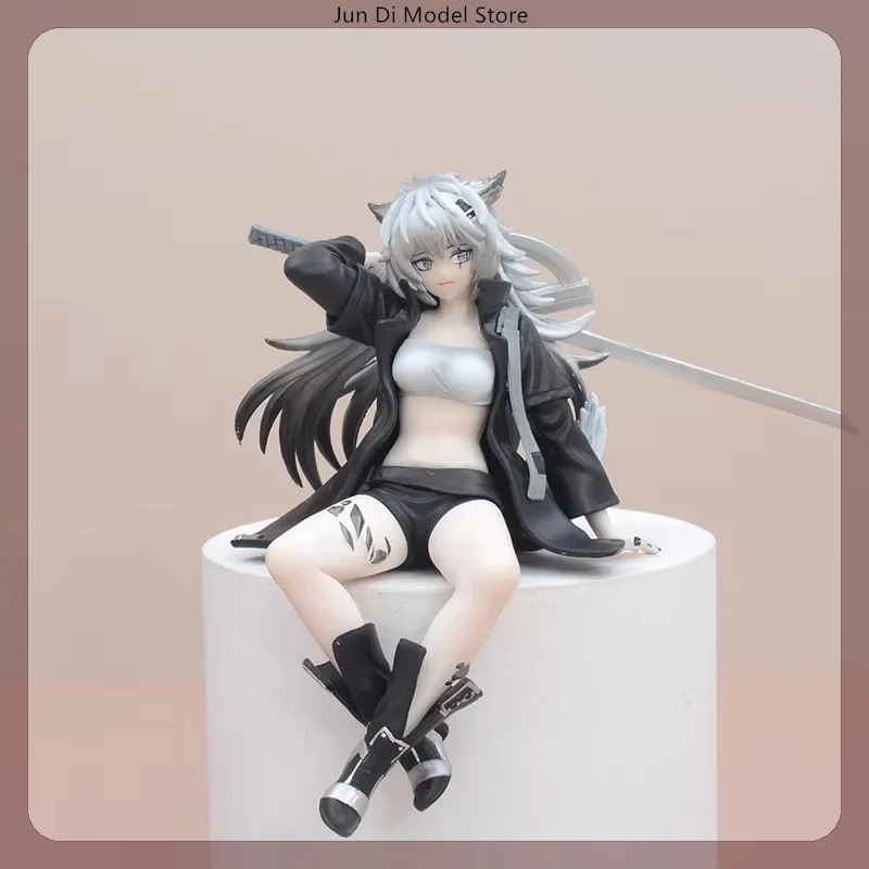 

14cm Arknights Lappland Sitting Posture Rhodes Island Game Girl Figure Model Statue Collection Desktop Decoration Ornament Toys