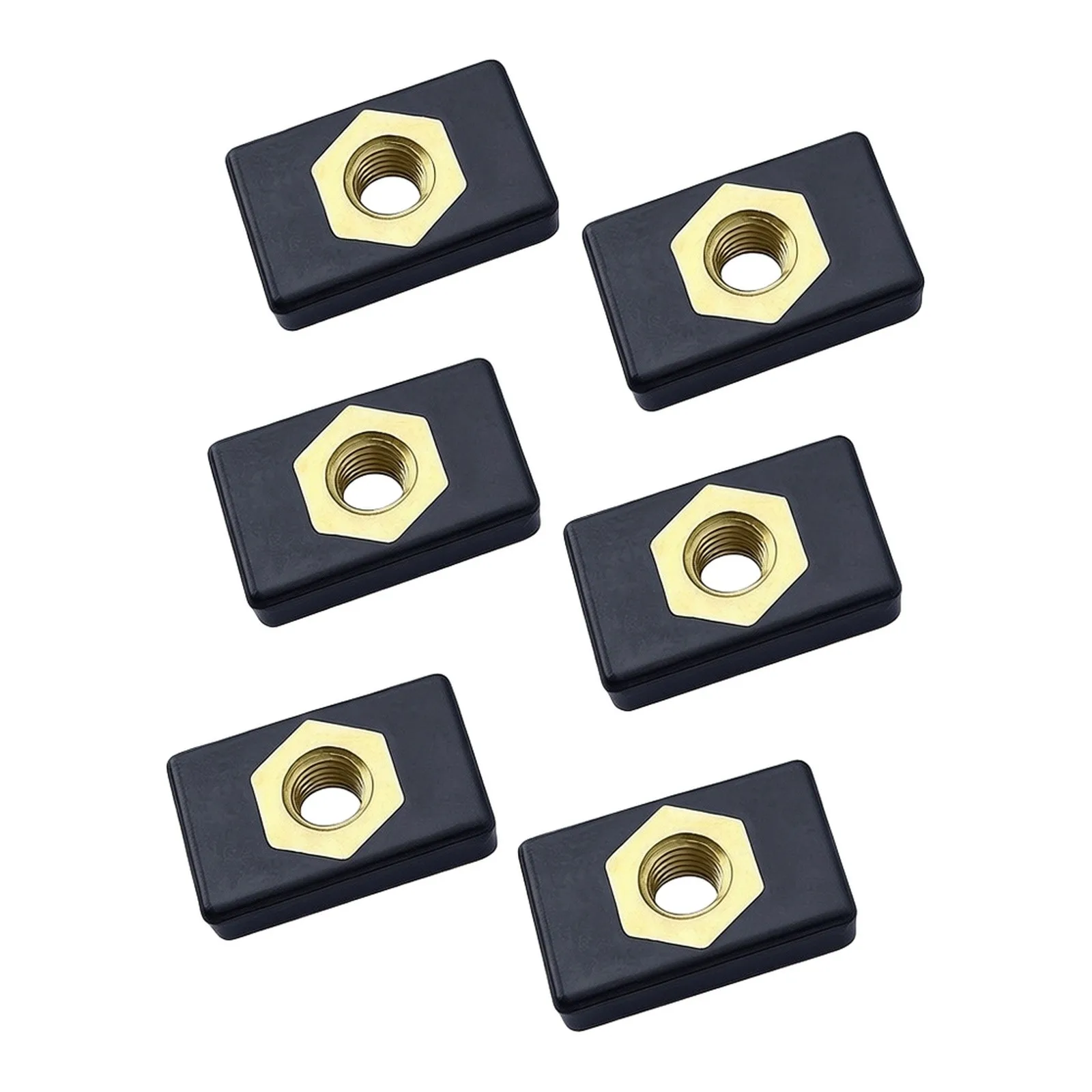 Brand New Copper Nuts Side Mount Track Rail 6pcs Hardware Mount for kayak Accessories for m6 Thread for kayak Boat for canoe
