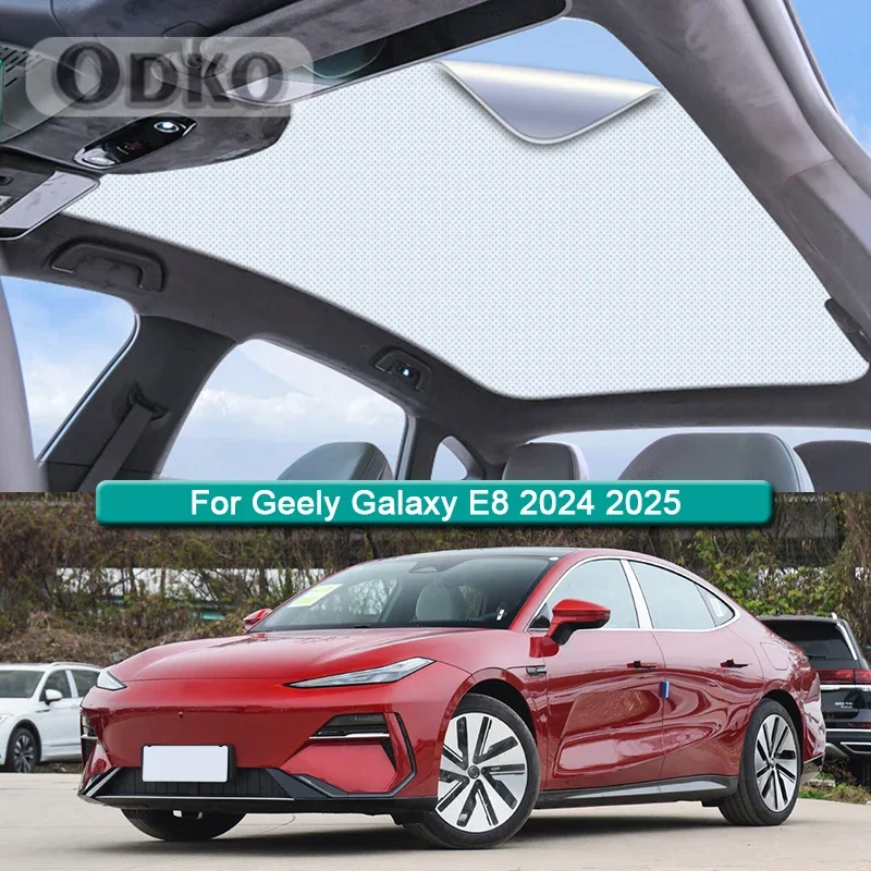 

Солнцезащитный козырек на крышу автомобиля для Geely Galaxy E8 2024 2025 2026, электростатическая адсорбция, солнцезащитный козырек на крыше, наклейка с затенением в крыше