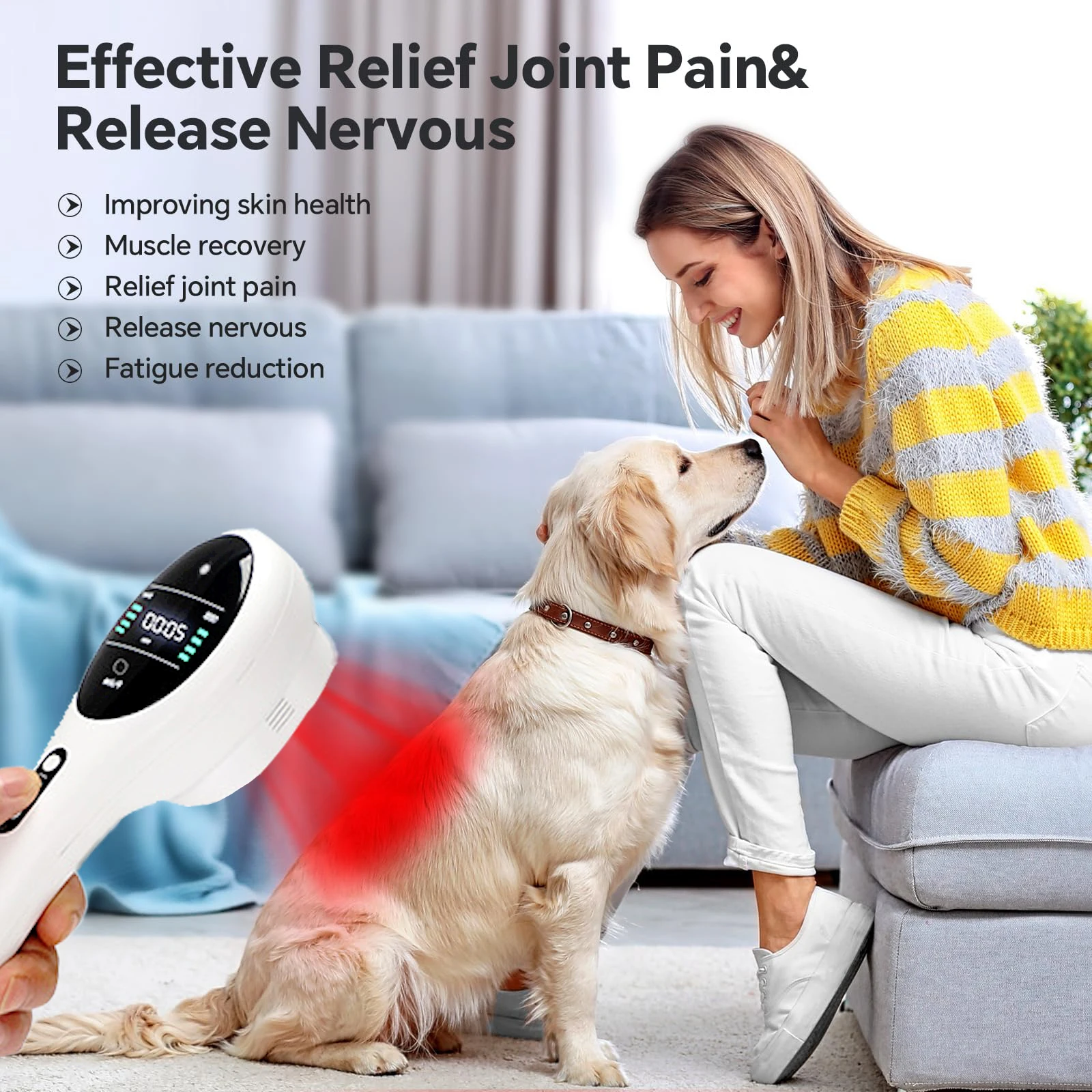 

Hand-held Physical Treatment Red Light Cold Laser Therapy Device For Relieve Neck Back Arthritis Pain