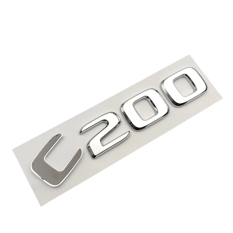 3D ABS Chrome Logo C63 C43 C180 C350 C230 C220 C300 C200 Emblem Car Trunk Sticker For Mercedes W205 W204 AMG Letters Accessories