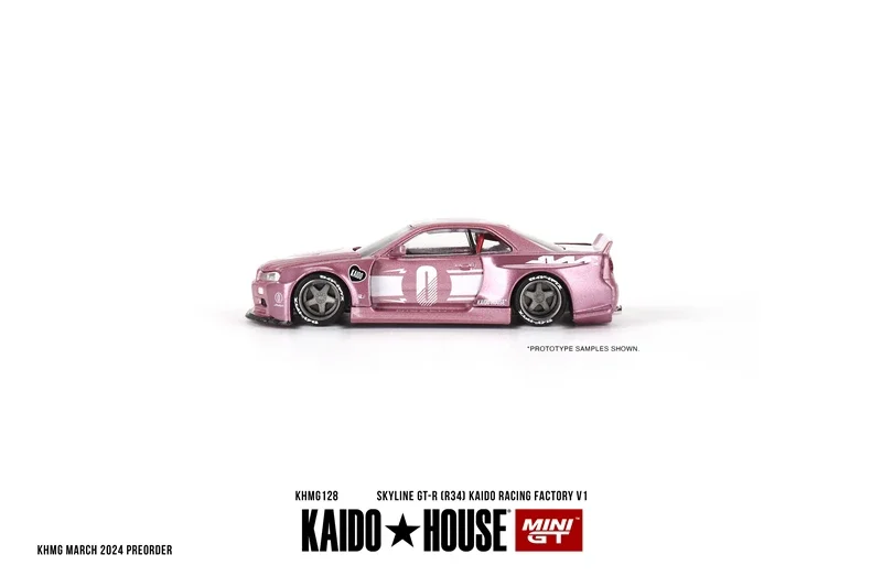 카이도 하우스 x 미니 GT 1:64 스카이라인 GT-R (R34) KAIDO RACING FACTORY V1 다이캐스트 모델 자동차