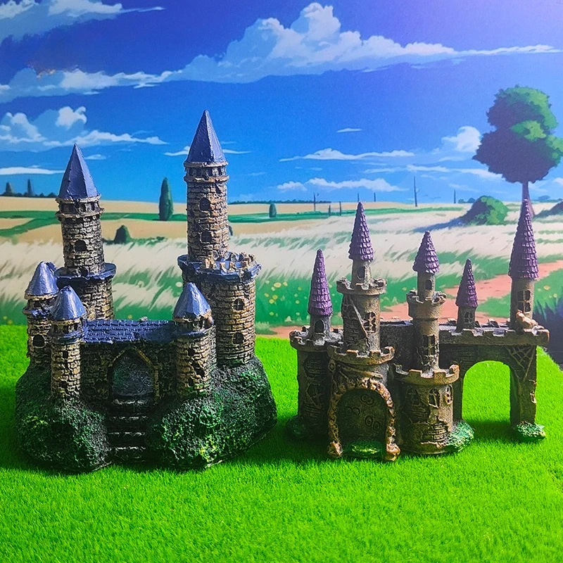 

Simulated Castle Ornaments Fish Tank Landscape Aquarium Decor Fish and Shrimp Hiding Place Micro Landscape Fairy Garden Gift