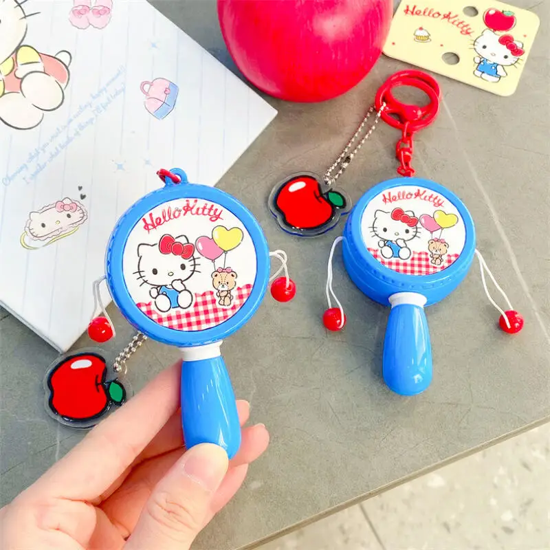 

Милый брелок-колокольчик Hello Kitty в виде барабана, кавайный мультяшный подвес для сумки, очаровательный модный аксессуар, подарок для фанаток