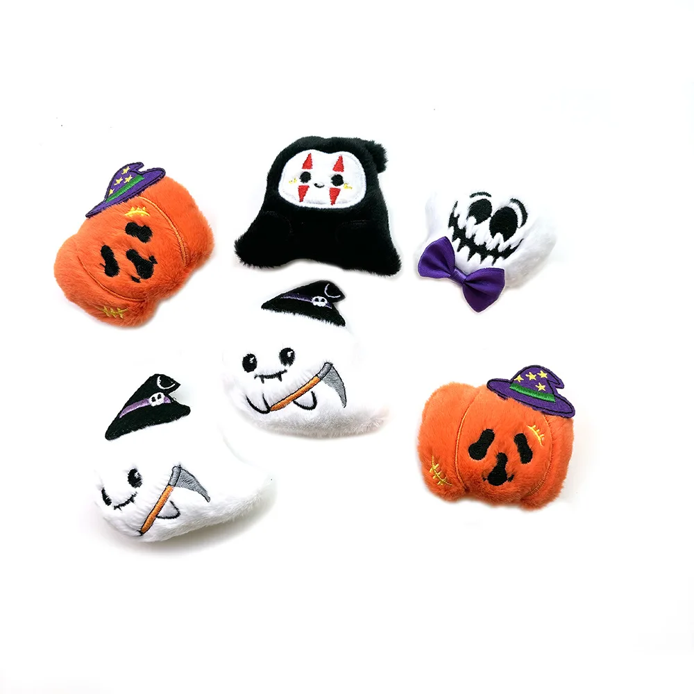 لعبة قطة الهالوين متينة مقاومة للمضغ تفاعلية من القطيفة على شكل عنكبوت اليقطين هدية للحيوانات الأليفة لتخفيف الملل وطحن الأسنان