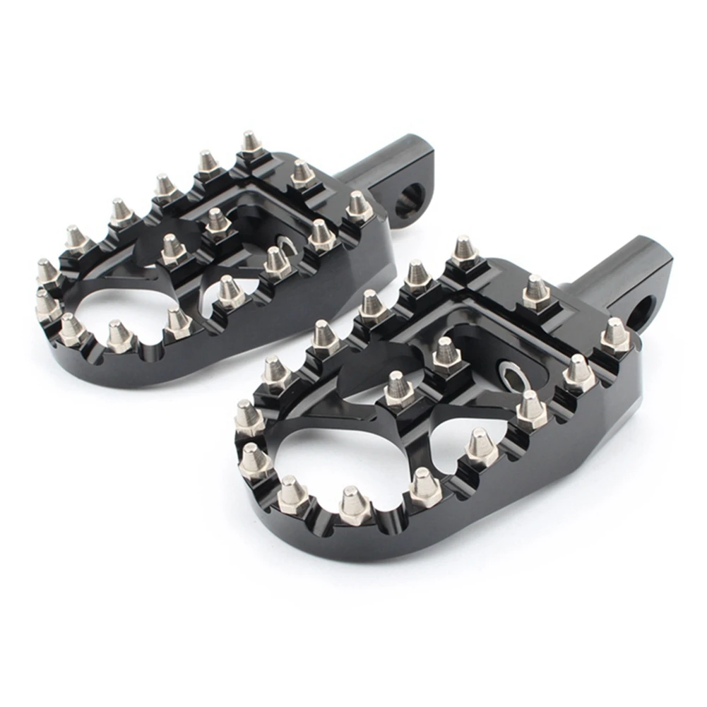 

Compact 4X Motorcycle Wide Foot Peg MX Offroad Foot Pegs 360° Roating Style For Sportster 883 Fatboy Bobber