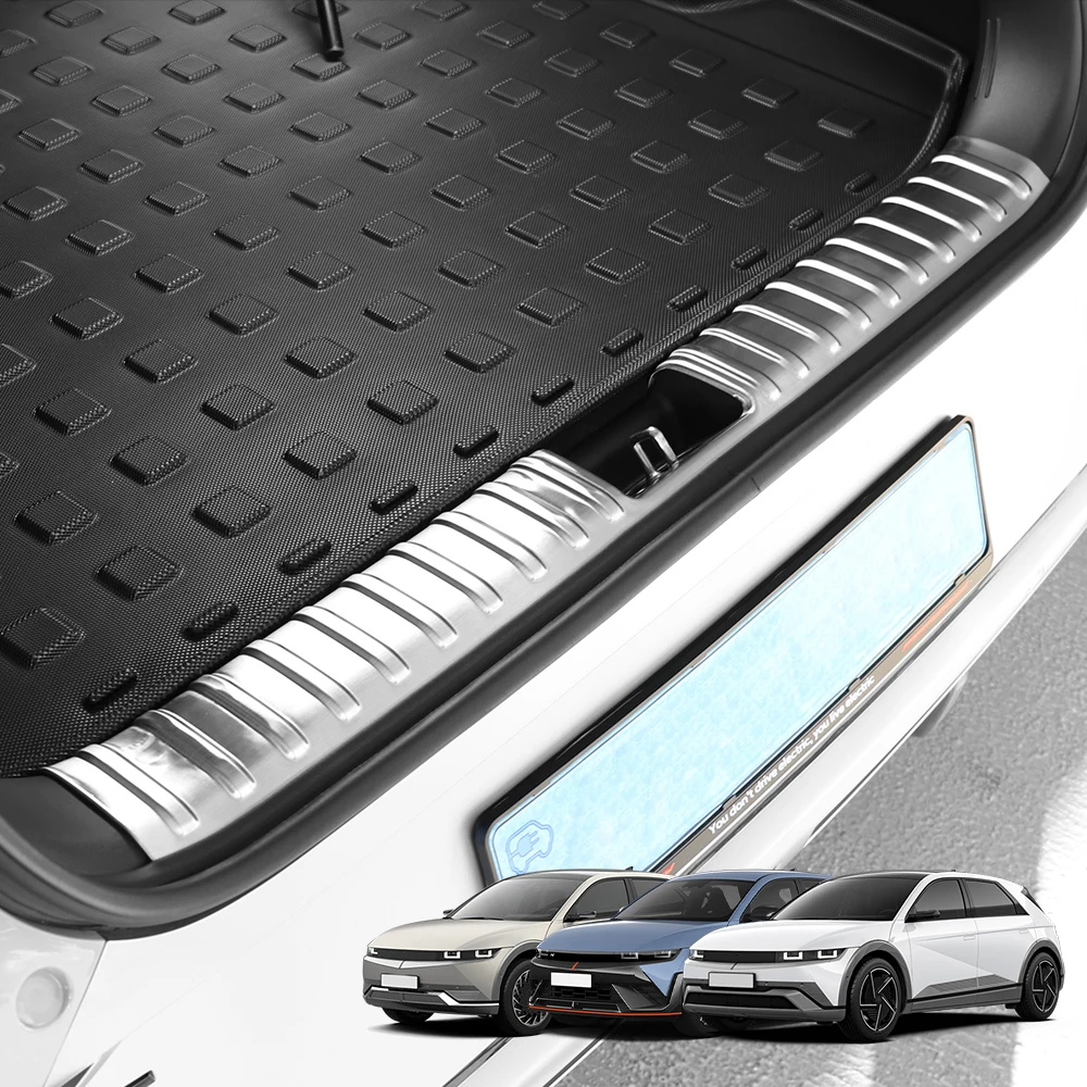 

For Hyundai IONIQ 5/IONIQ 5 N 2022-2025 LHD/RHD Stainless Inner Rear Door Sill Protector Cover Pedal External Threshold Bar Trim