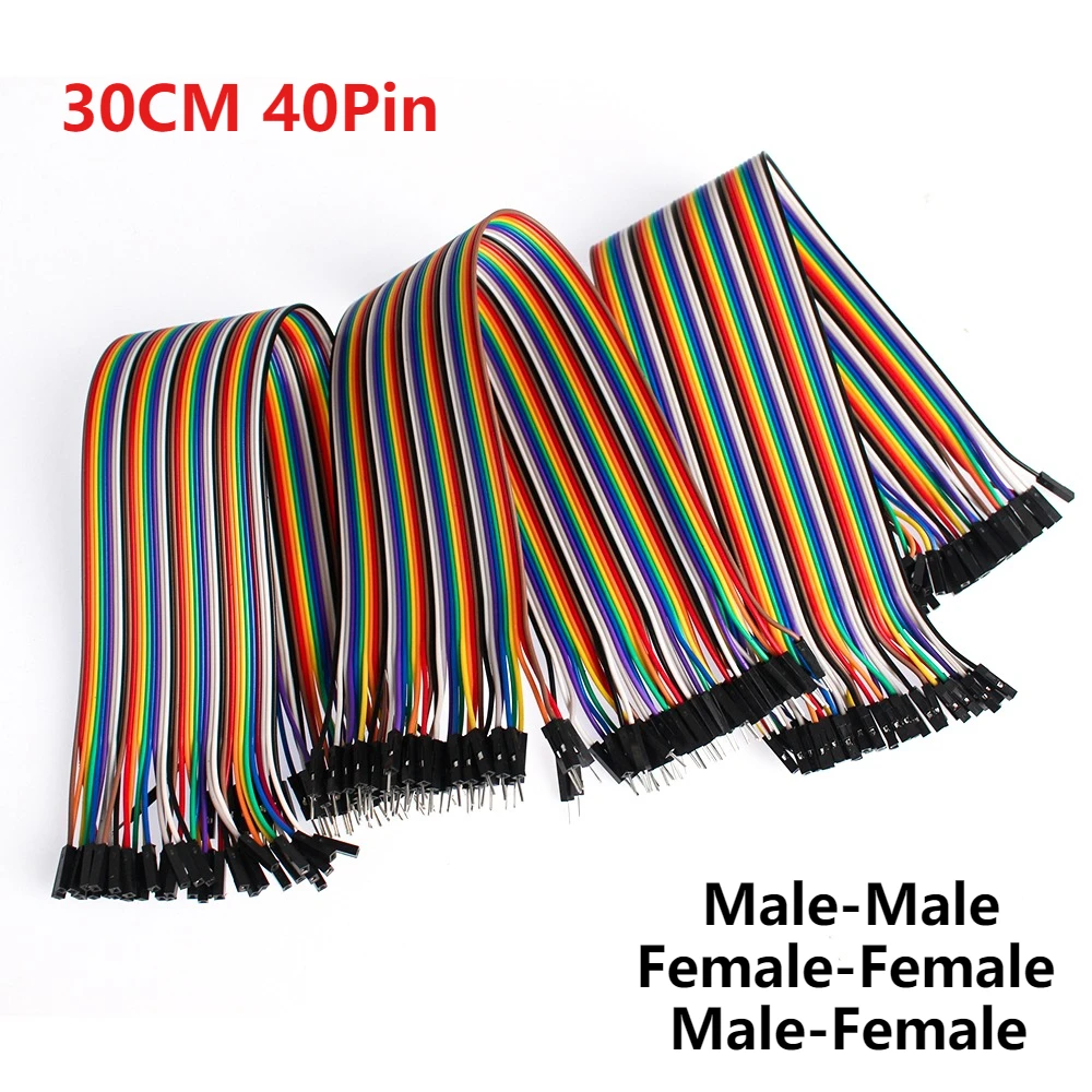 40PIN 30CM Dupont Line Set Male To Male + Male To Female and Female To Female Dupont Cable Jumper Wires for Arduino