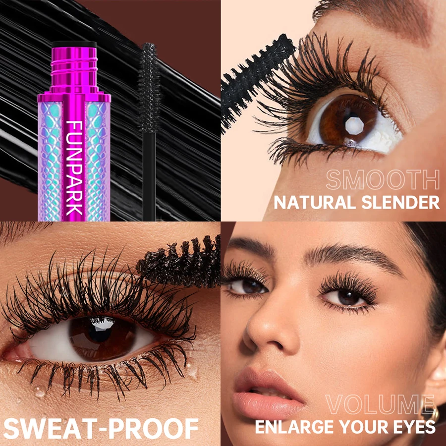 มาสคาร่า 5D สีดำ หนา ติดทนนาน กันน้ำ กันเหงื่อ เนื้อไหม ให้ดวงตาดูโต สวยแบบเกาหลี งอนงาม ของขวัญ