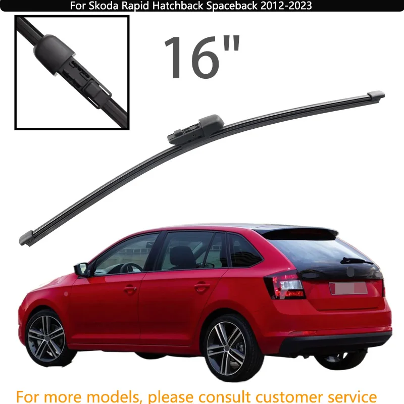 

For Skoda Rapid Hatchback Spaceback 2012-2023 Car Accessories 16" Rear Windshield Windscreen Washer Wiper Blade