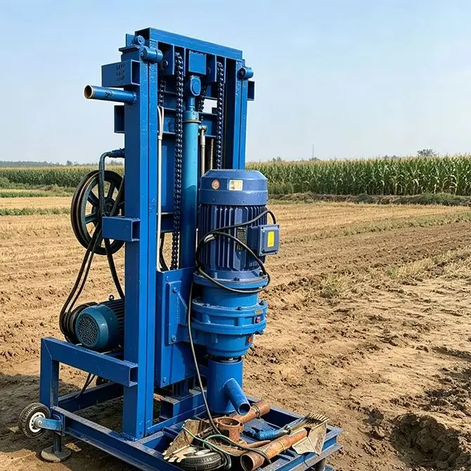 Customized Compact Hydraulic Well Digger For Home Use Portable Easy Operation 100M Drilling Deep Water Well Drilling Rig