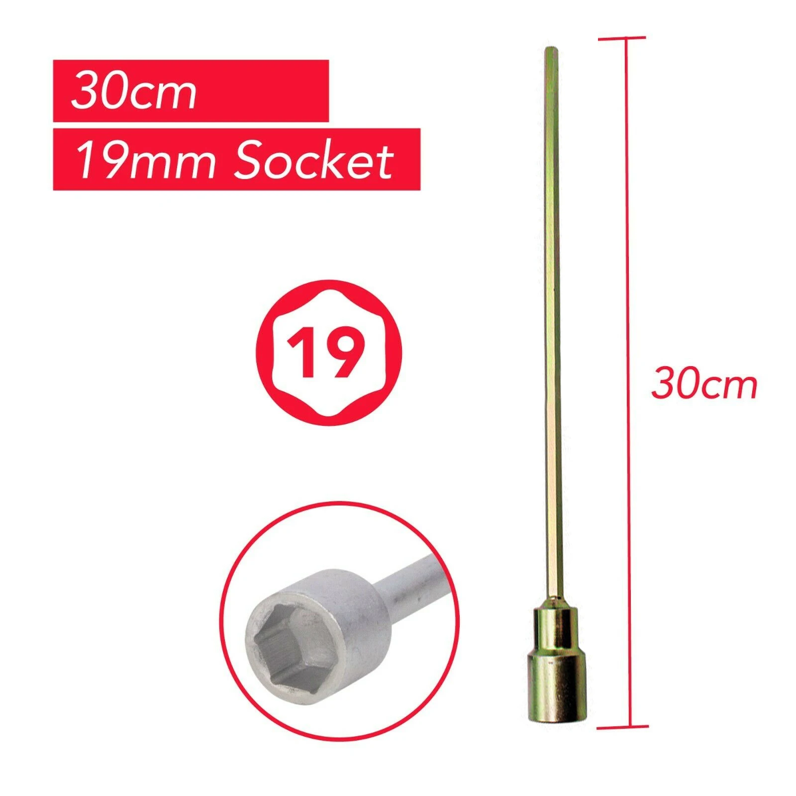 30cm Corner Steady Caravan Leg Winder Drill Attachment Stand Jack Extension Socket 19mm Electric Drill Attachment Adapter Tool