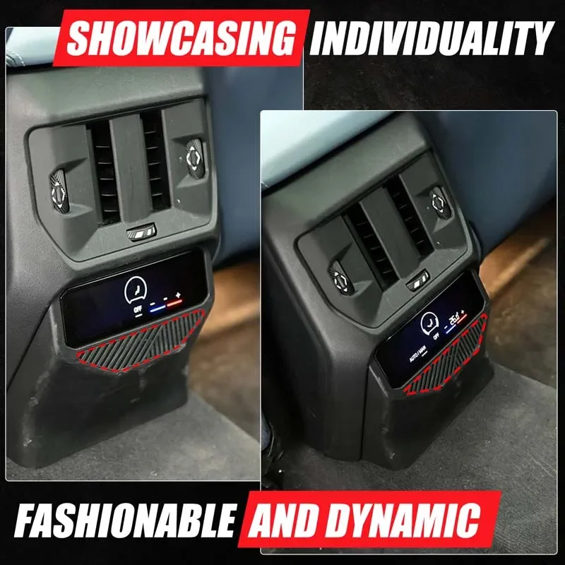 

For 2025+ BMW X3 G45 xDrive30i rear lower air outlet mesh cover Rear seat air outlet decorative patch Stainless steel Silver