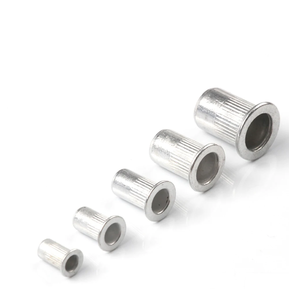 

150pcs Aluminum Rivet Nuts Hollow Flat Head Zinc Plated Blind Fasteners For Steel Plastic Fiberglass Easy Disassembly Reassembly
