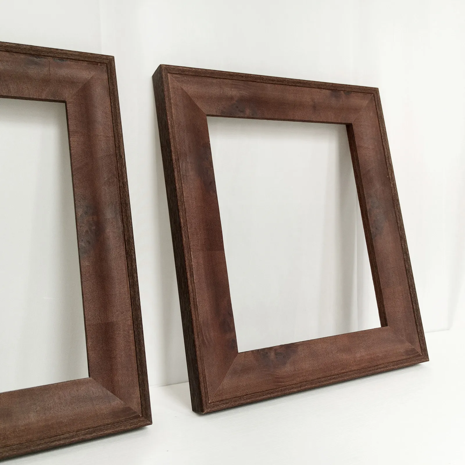 4.58cm Antique Rustic Burl Walnut Solid Wood Picture Frame Wide Bevel Simple for Art Prints Posters Farmhouse Interior Decor